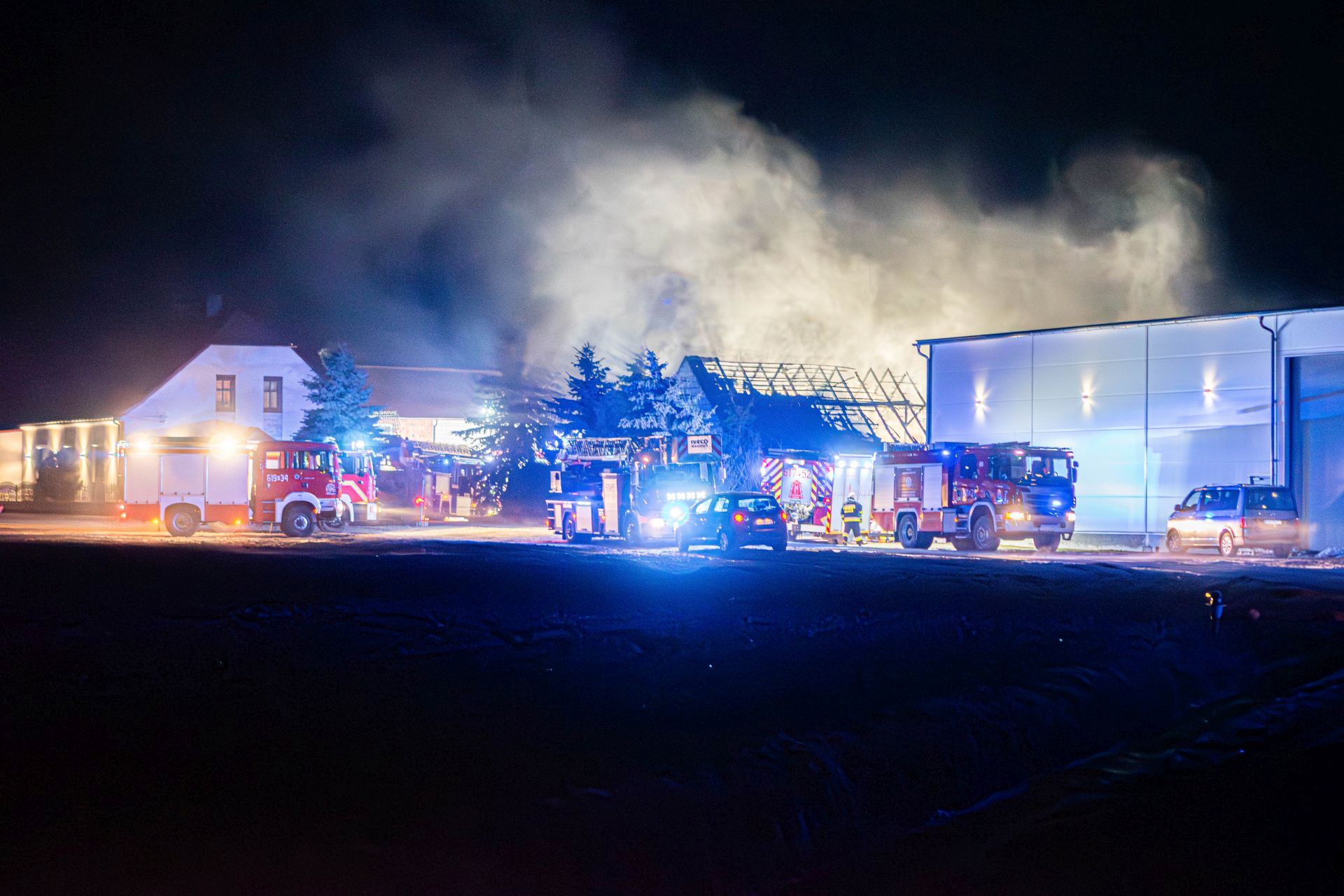 Pożar stodoły w Henrykowie