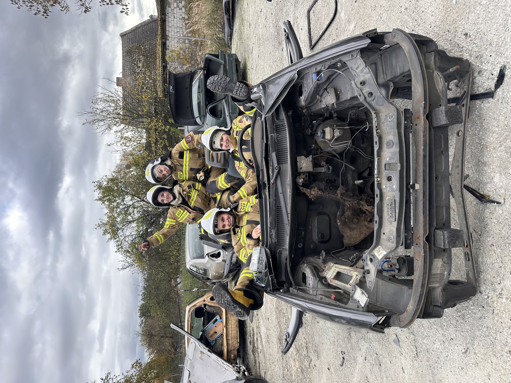 Ćwiczenia w ramach kursu podstawowego strażaka OSP