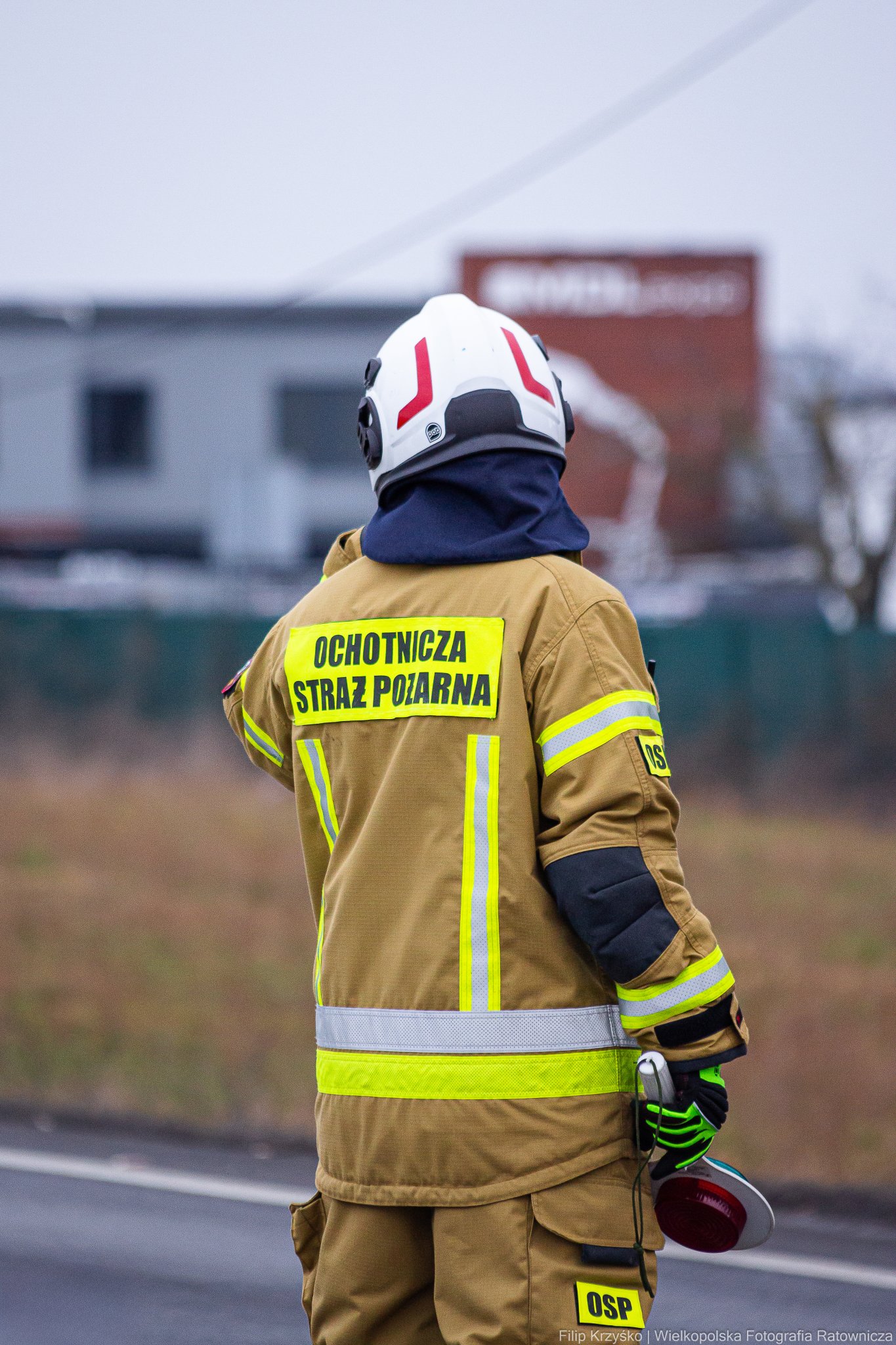 Kierowanie ruchem przez strażaków